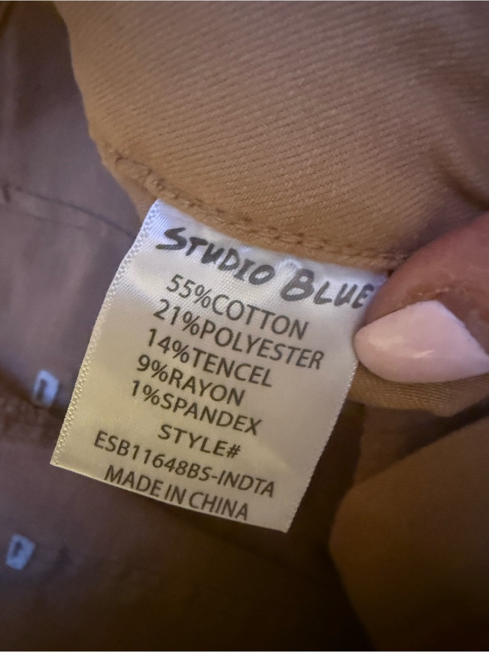 NWT Studio Blue Straight-Leg Jeans in Indian Tan 25 - Picture 5 of 6